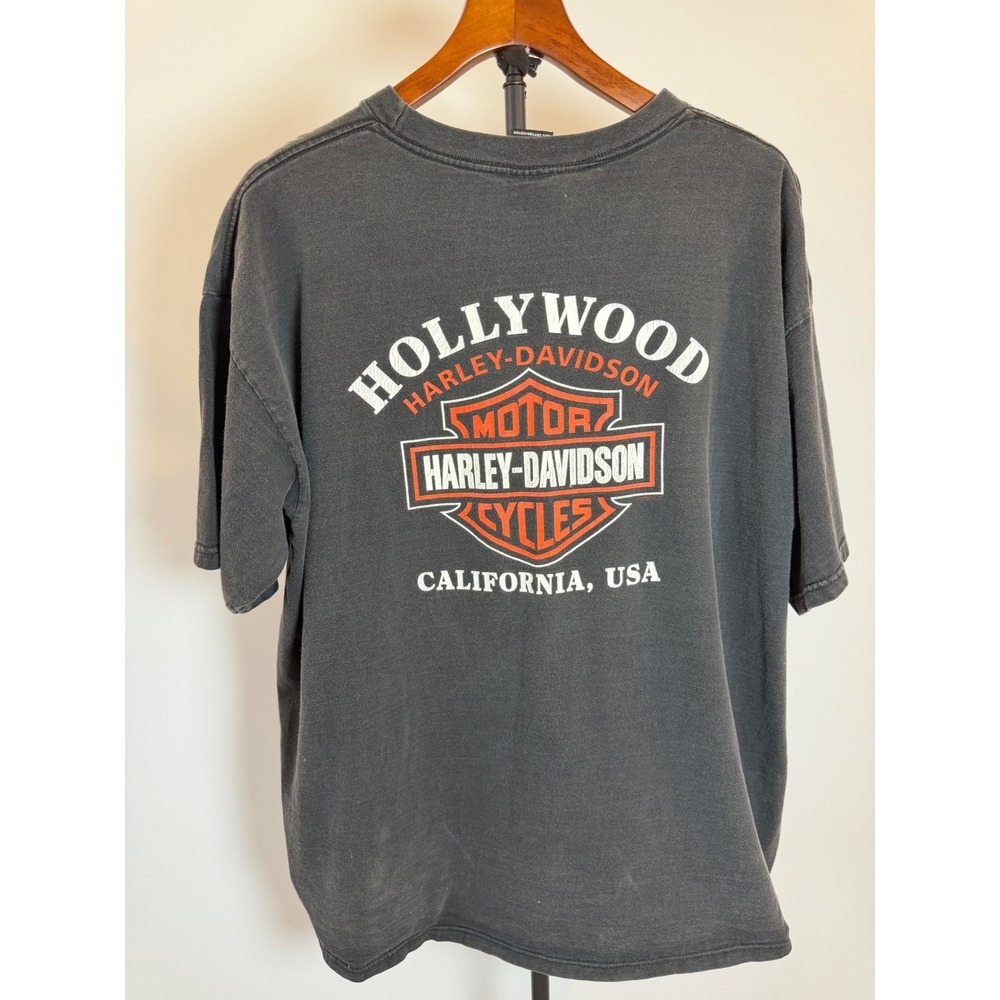 Vintage 2000 Harley-Davidson Hollywood California Eagle Graphic T-Shirt XXL